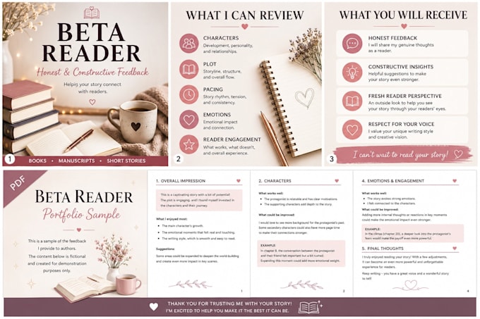 be your beta reader and give constructive feedback