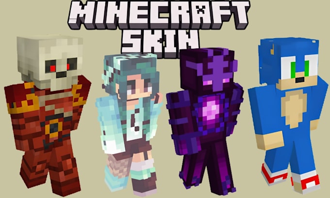 create HD minecraft skin for java, bedrock and pvp