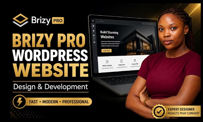design brizy pro wordpress website with responsive design