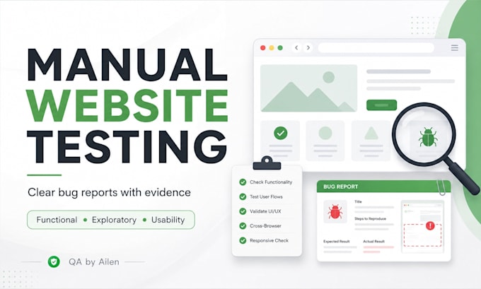 manually test your website and report bugs