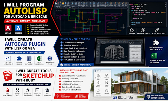 create custom autocad plugins using autolisp or vba