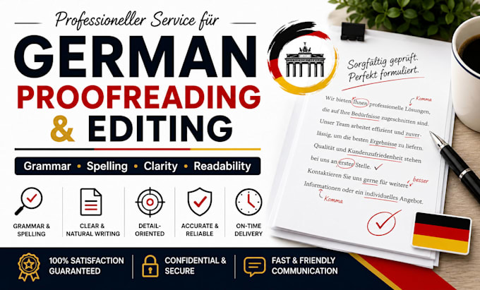 proofread and edit your german content professionally
