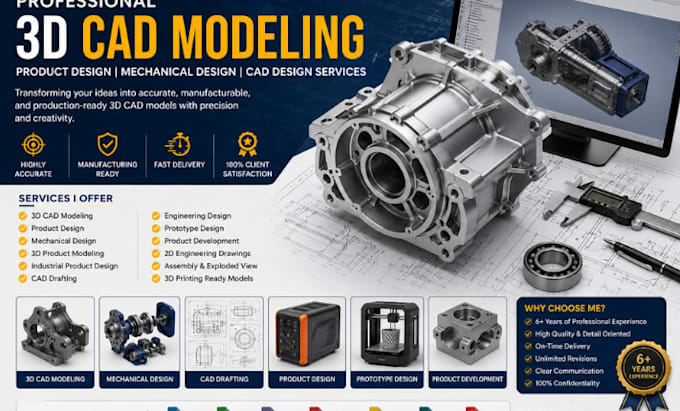 3d cad modeling, product design, and mechanical design