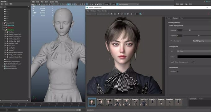 3d metahuman charcter, 3d character rigging, maya, blender, daz3d, ue5, cc4