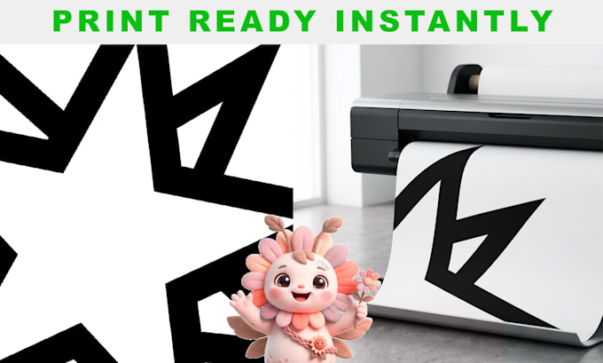 redraw your logo into a print ready vector file