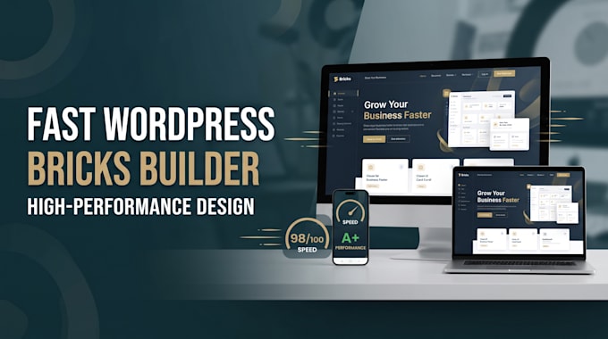 design a fast loading wordpress website using bricks builder and elementor