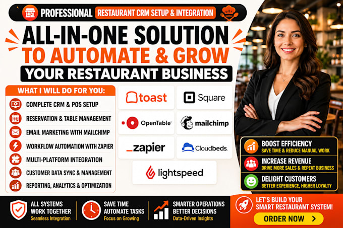 setup toast square opentable mailchimp zapier restaurant cloudbeds lightspeed