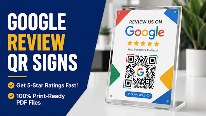 design custom qr code signs, and flyers for businesses