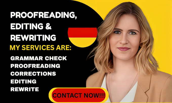 proofread german text correct grammar spelling and style