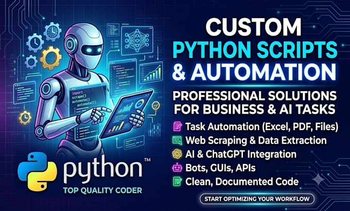 write custom python scripts for automation and ai tasks