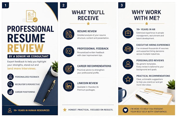 review your resume and provide expert HR feedback
