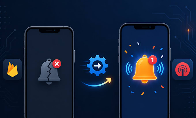 fix onesignal firebase push notification in your webview android app ios app fix