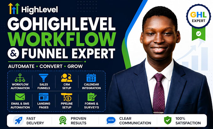 setup gohighlevel landing page crm marketing automation go high level website