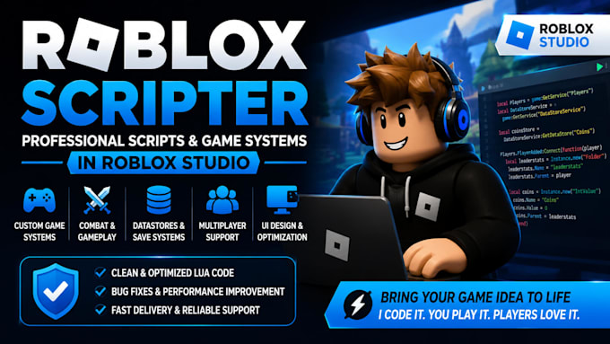 script professional roblox games and systems in roblox studio