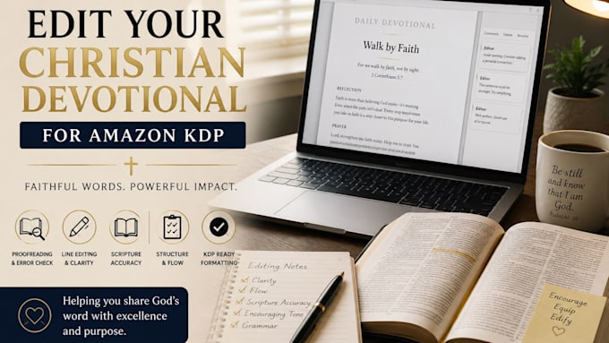 edit your christian devotional for amazon KDP