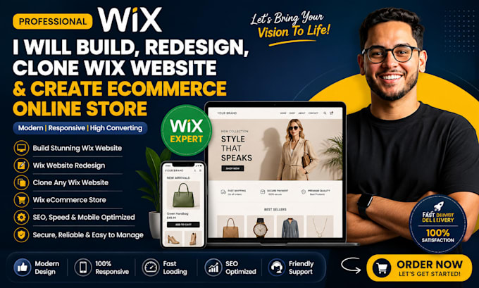 edit, redesign, update wix website, wix studio website wix online store, wix seo