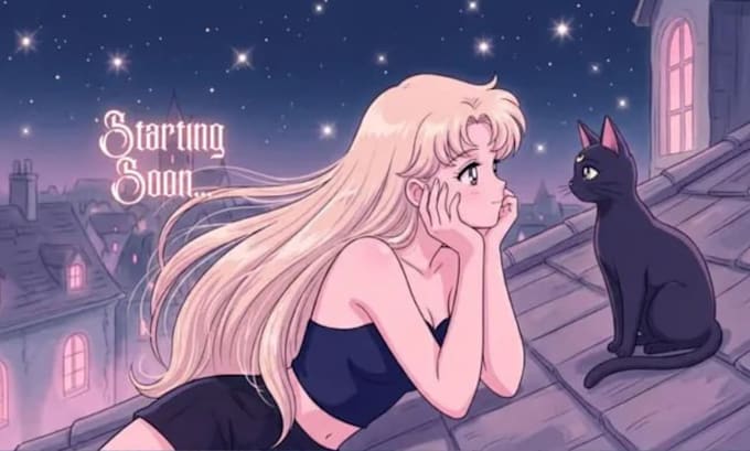 create custom authentic lofi girl animation  cozy loop anime study chill music