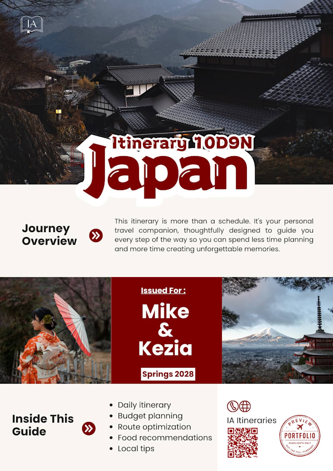 create a personalized travel itinerary