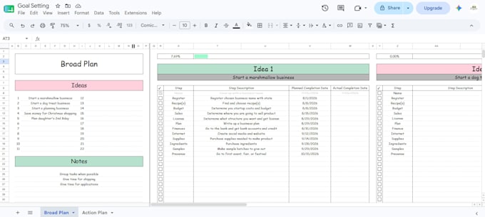 create actionable plans for your ideas
