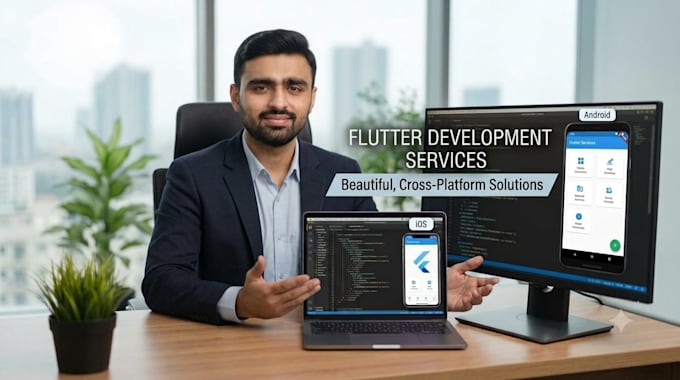 develop flutter mobile app for android and ios
