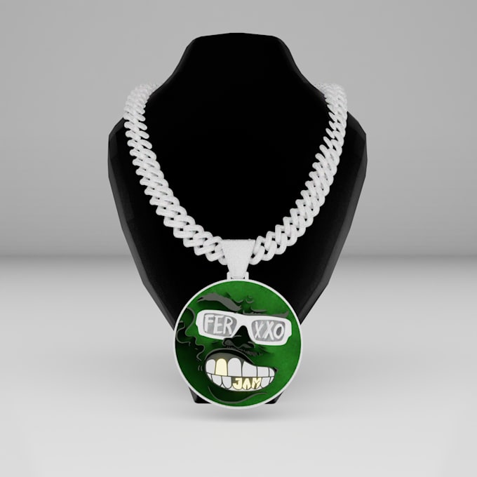 design and 3d model a custom pendant for 3d printing