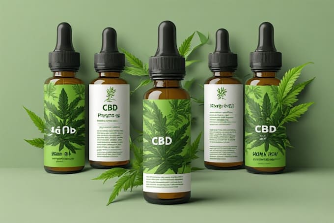 do label design, product label design, cbd, hemp oil label