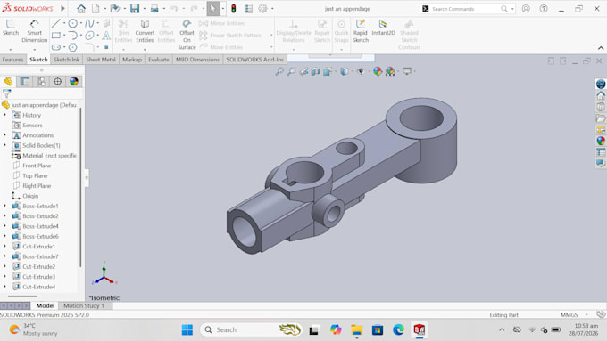 create 3d cad models in solidworks