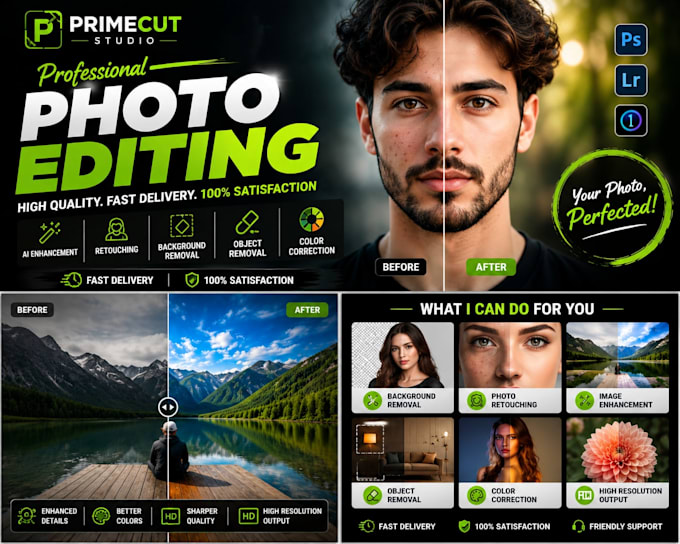 professionally edit, enhance, retouch and remove background from your photos