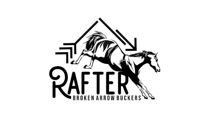 design powerful vibrant bucking horse logo
