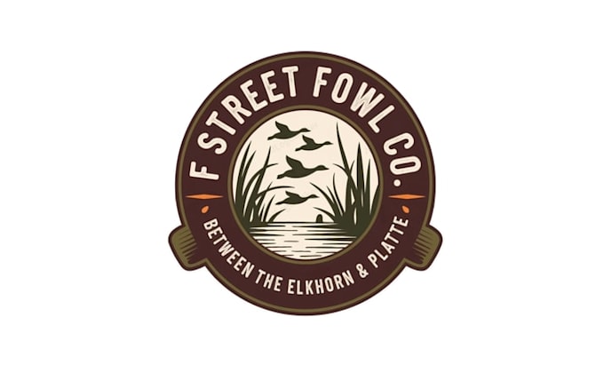 design duck hunting outfitter midwest logo