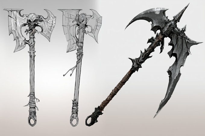 design unique weapons illustrations