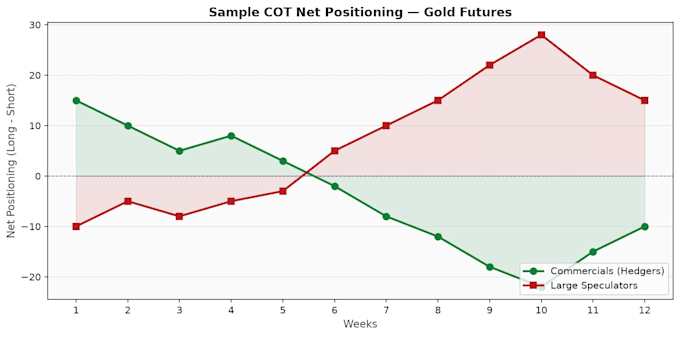 analyze cot commitment of traders data for any futures market