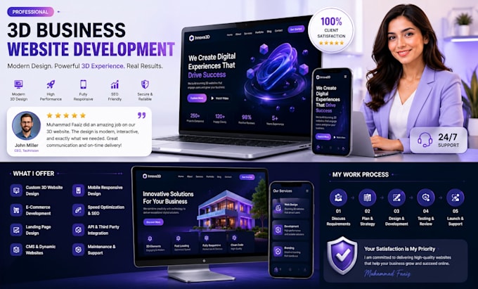build 3d website with 3d animations with claude