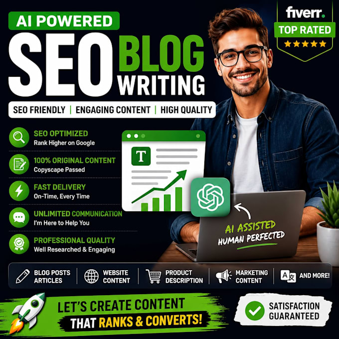 write SEO blog posts, articles and ai content using chatgpt