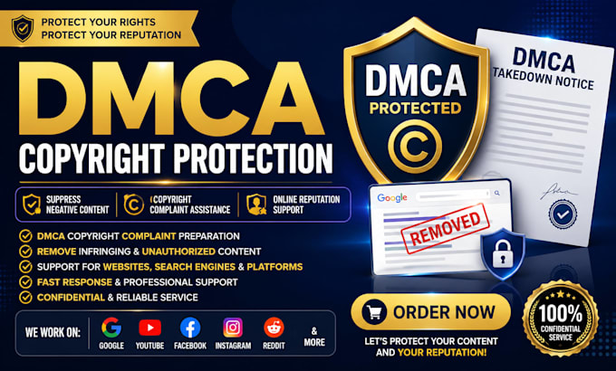 suppress negative content under dmca