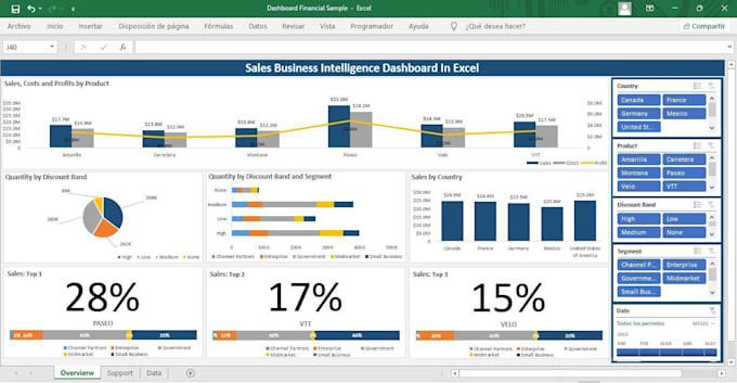 create professional excel dashboard and reports