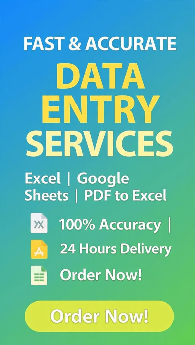 do fast excel data entry , copy paste and google sheets in 2 hours