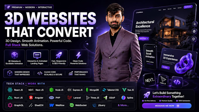 design 3d landing page