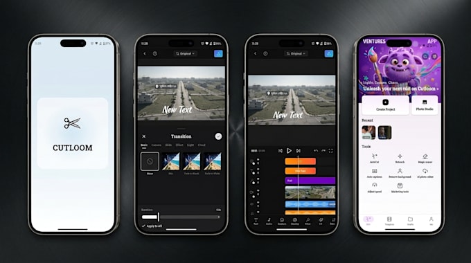 build a custom mobile video editing app UI UX or full app