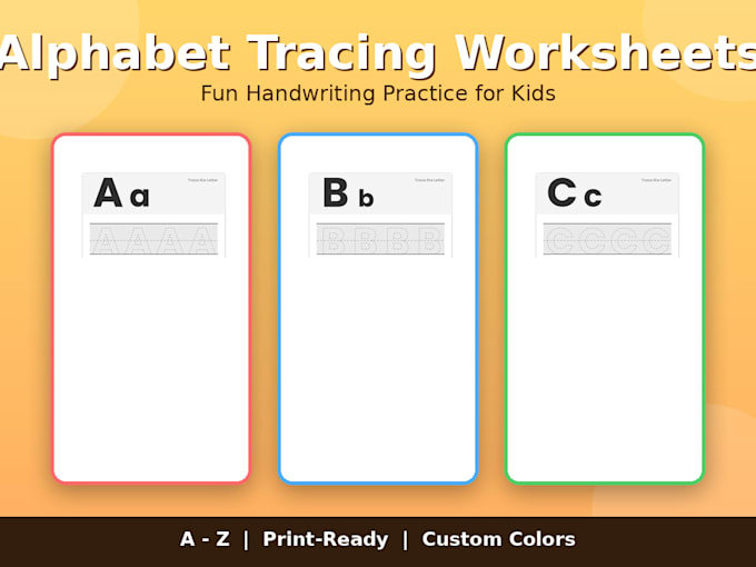 create tracing letter worksheets for kids