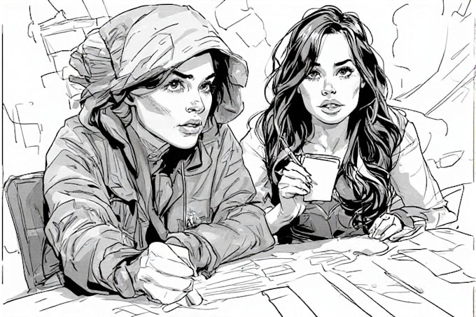 create your comic book page and illustration
