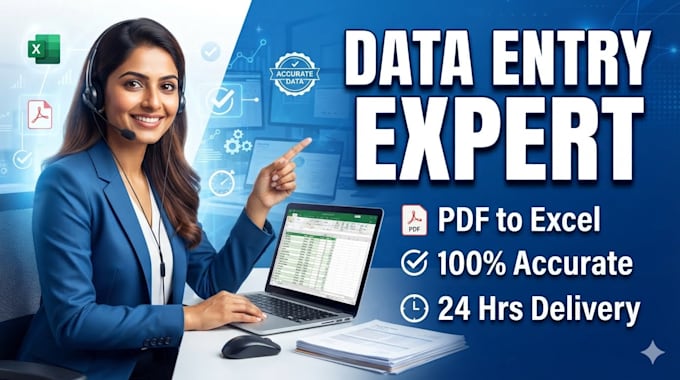 do fast and 100 accurate data entry from PDF to excel