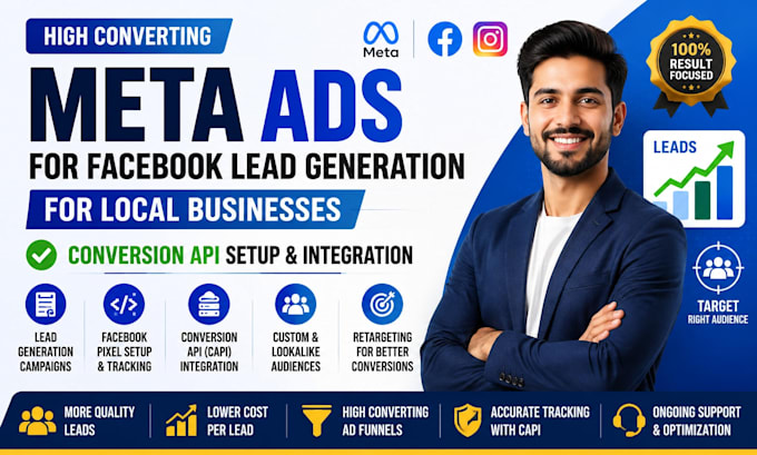 create meta ads for facebook lead generation for local businesses conversion API