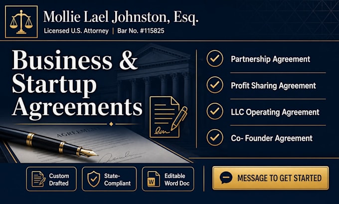 draft a custom business partnership agreement contract