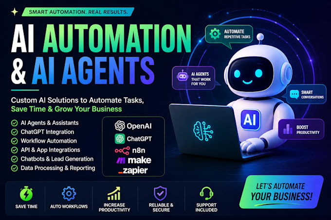 build ai automation, ai agents, chatgpt bots, and workflow automation