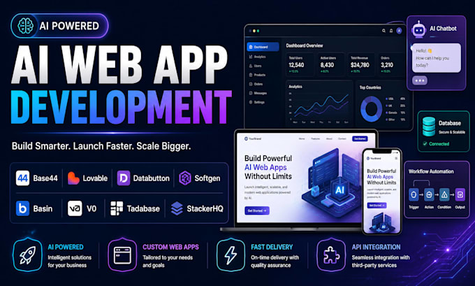build base44 lovable databutton softgen basin v0 ai web apps tadabase stackerhq