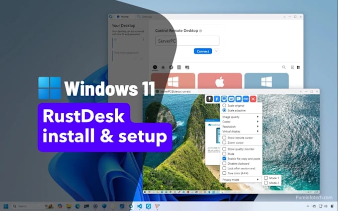 install proxmox vm rustdesk remote desktop on premises, cloud server via ubuntu