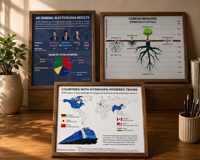 make infographics presentations charts and designs