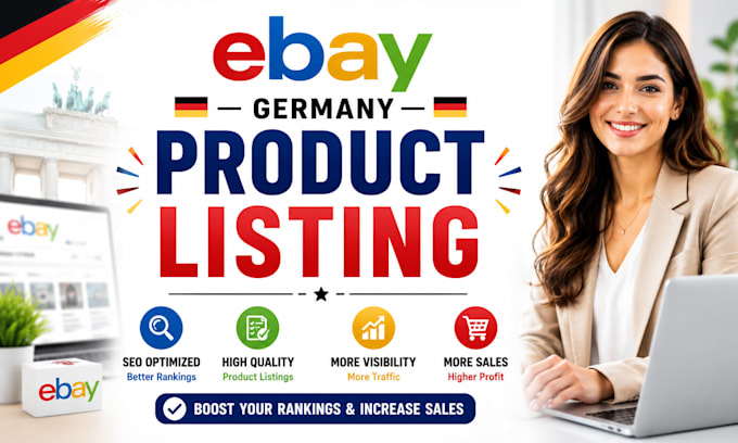 create SEO optimized ebay product listings for germany
