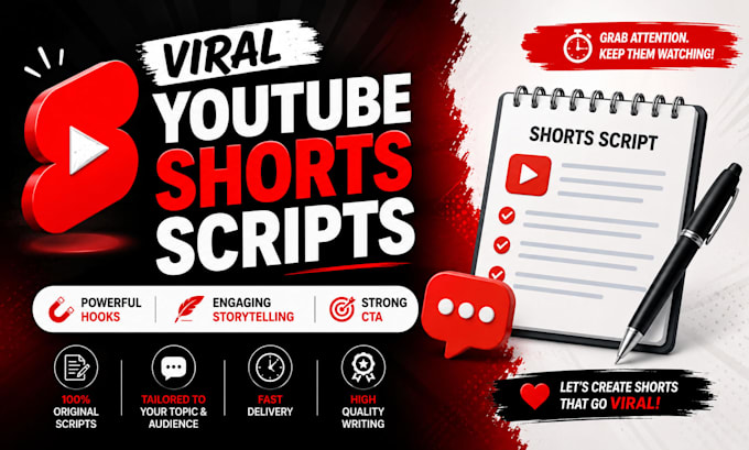 write engaging youtube shorts scripts for viral videos